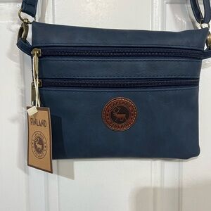 Lapland Finland Crossbody Bag Navy NWT